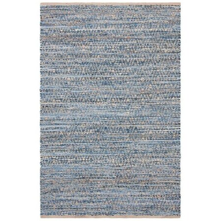 Safavieh Cape Cod Hand Woven Rectangle Rug- Natural - Blue- 5 x 8 ft. CAP351A-5